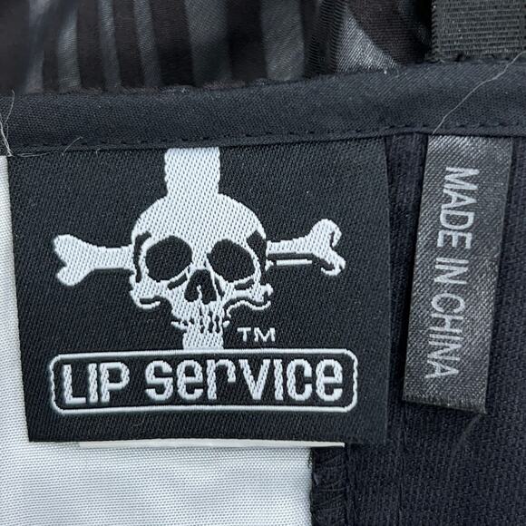 Lip Service Womens Size L Dress Black Stripe Bustier Cotton Fit And Flare - Picture 13 of 16